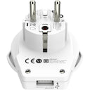 SKROSS - Matkavirtaadapteri Maailma Eurooppa USB-A 12W Maadoitettu