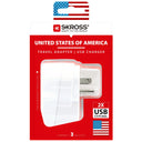 SKROSS - Matkavirtalähde Eurooppa USA ja muut 2xUSB-A 12W Maadoitettu