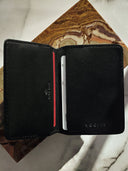 Card Holder without Airtag Black Leather Schwarzes Leder