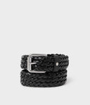 Saddler Grahn Woven Nahkavyö - Musta