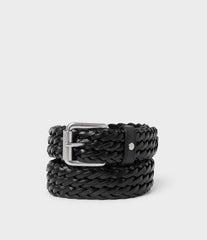 Saddler Grahn Woven Nahkavyö - Musta