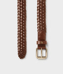 Saddler Grahn Braided Nahkavyö - Tummanruskea