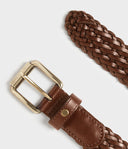 Saddler Grahn Braided Nahkavyö - Tummanruskea