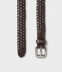 Saddler Grahn Woven Nahkavyö - Tummanruskea