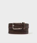 Saddler Joar Braided Nahkavyö - Ruskea