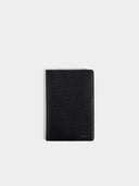 Travel Wallet Black Leather Schwarzes Leder