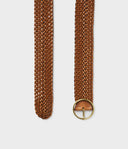 Saddler Arica Braided Nahkavyö - Ruskea