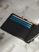 Classic Bifold Black Leather Schwarzes Leder