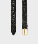 Saddler Safira Læderbælte - Sort Croco
