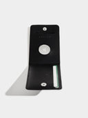 Credit Card Holder AirTag ready Black Leather Schwarzes Leder