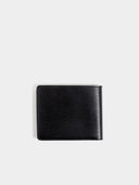Trifold AirTag Ready Black Leather Schwarzes Leder