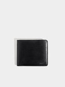Trifold AirTag Ready Black Leather Schwarzes Leder