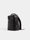 Vantage Black Leather Backpack Rucksack