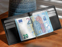 wallet black bifold with money clip Black with banknote