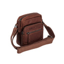 The Chesterfield Brand Bremen Crossbody Bag - Tummanruskea