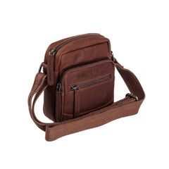 The Chesterfield Brand Bremen Crossbody Bag - Tummanruskea
