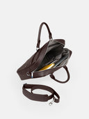 F25 Briefcase with Strap Brown Leather Braunes Leder